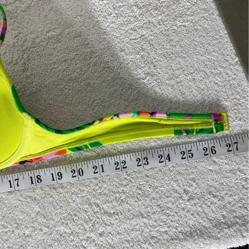 Aerie Vibrant Floral Halter Bikini Top With Underwire 34B - Picture 11 of 13